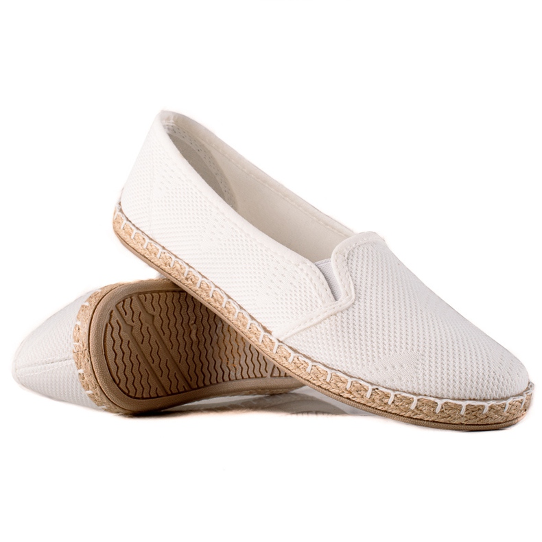 TRENDI Alkalmi Slipony Espadrilles fehér
