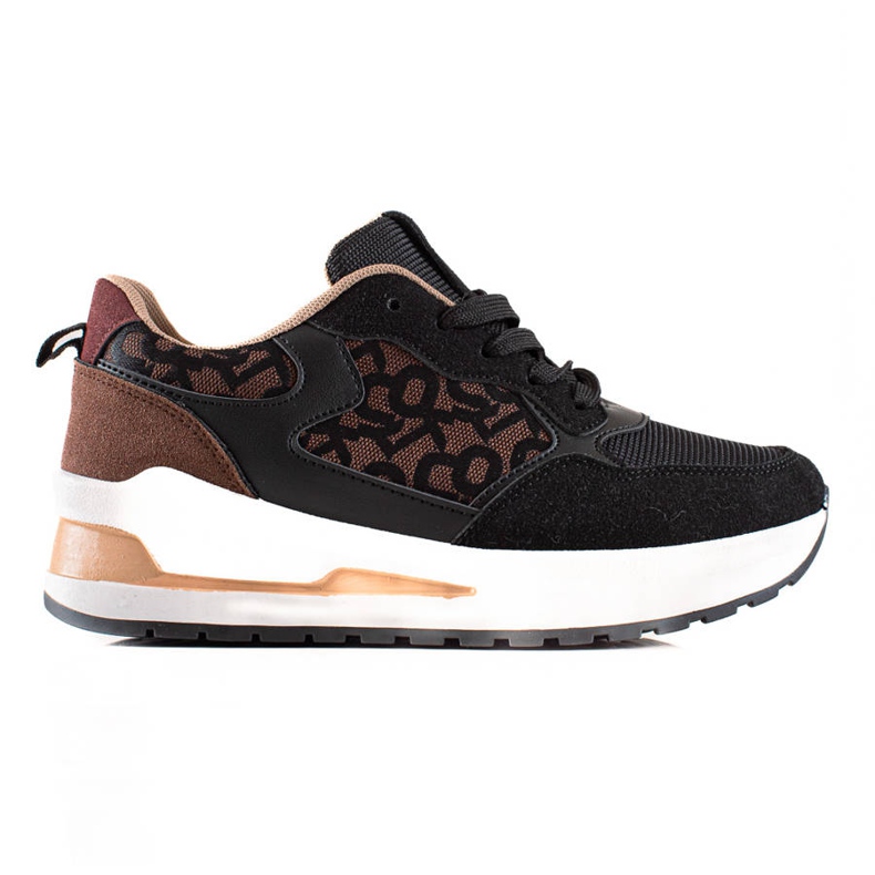 TRENDI Stílusos cipők a platformon barna fekete