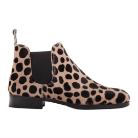 Marco Shoes Bőrcipő természetes hajjal 2210B-1283-1 bézs Marco Shoes Bőrcipő természetes hajjal 2210B-1283-1 bézs