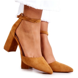 FB2 Szivattyúk Egy Bar Kötött Camel Lettice barna sárga