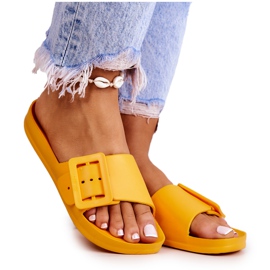 Női Big Star papucs csattal FF274A393 narancs narancssárga