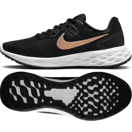 Nike Revolution 6 Next Nature W DC3729 005 futócipő fekete aranysárga
