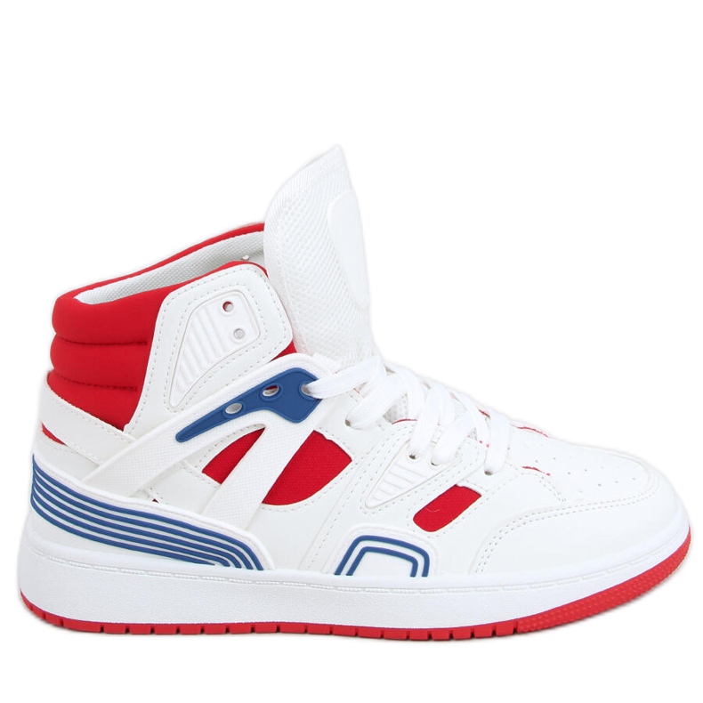 Pall White Red magas szárú tornacipő fehér piros kék Pall White Red magas szárú tornacipő fehér piros kék