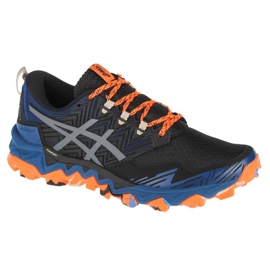Asics Gel-FujiTrabuco 8 M 1011A668-400 fekete kék narancssárga szürke Asics Gel-FujiTrabuco 8 M 1011A668-400 fekete kék narancssárga szürke