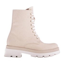 Marco Shoes Pamut rugós csizma 2090B-1265-4 bézs