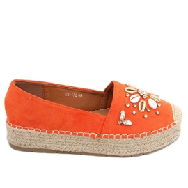 Manami Orange espadrillák kagylóval narancs
