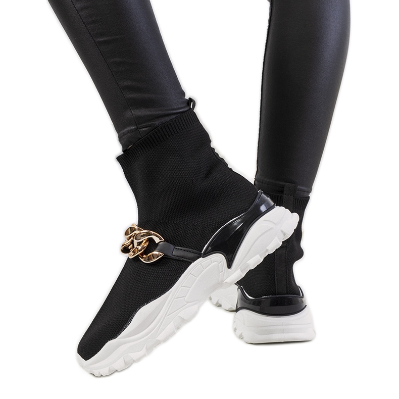 Hurtado fekete magas tornacipő