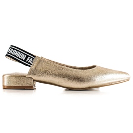 Goodin Szivattyúk felfedezett sarokkal aranysárga Goodin Szivattyúk felfedezett sarokkal aranysárga