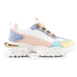 TRENDI Stílusos színes cipők fehér sokszínű