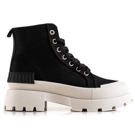 Seastar Divatos magas cipők a platformon fekete