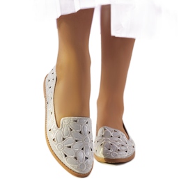 Amanda szürke áttört balerinái ezüst