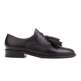 Marco Shoes Fűzős cipő rojtokkal fekete