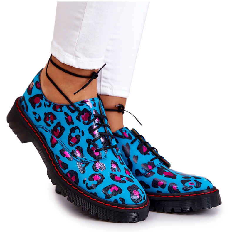 Női Oxfords Maciejka 04087-47 bőrcipő, kék sokszínű Női Oxfords Maciejka 04087-47 bőrcipő, kék sokszínű