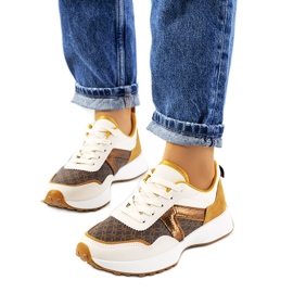 Női barna Isham tornacipő bézs