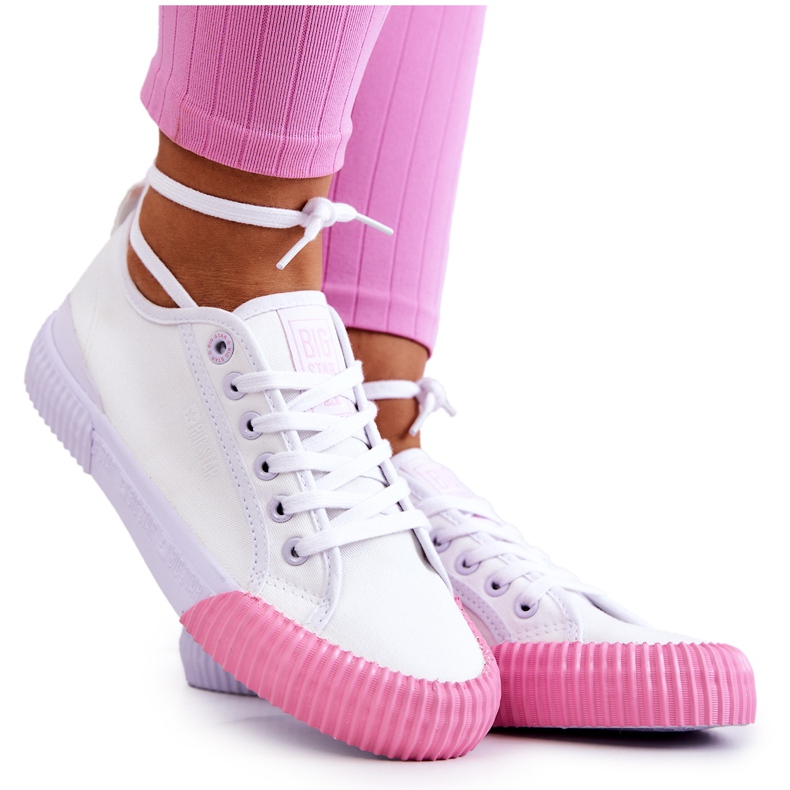 Anyaga Cipők Big Star JJ274111 Fehér tornacipő