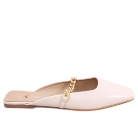 Chiara Bézs papucs lánccal