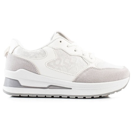 TRENDI Stílusos cipők a platformon fehér TRENDI Stílusos cipők a platformon fehér