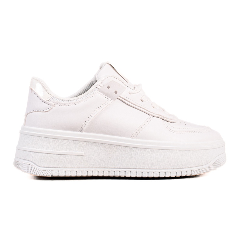 TRENDI Divatos tornacipők Széles Platformon fehér