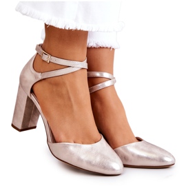 Bőr szivattyúk oszlopon Sergio Leone SK851 Golden aranysárga