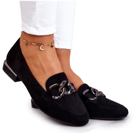 Velúr Loafers Sergio Leone MK739 Fekete