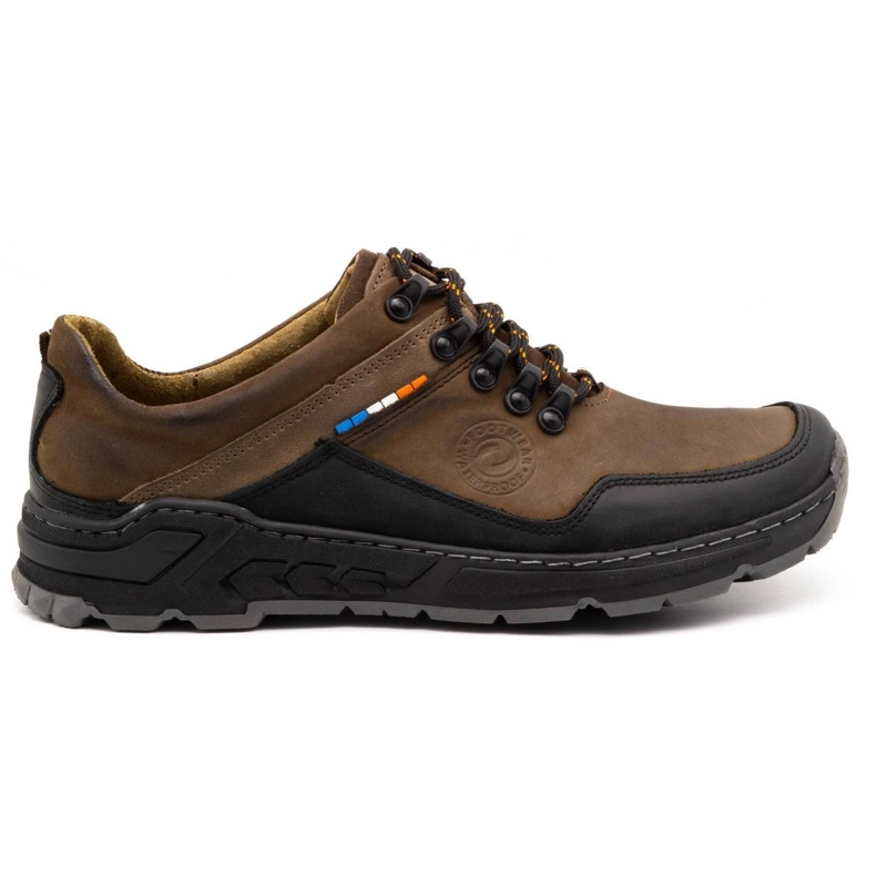 Olivier Férfi bőr trekking cipő 292GT barna