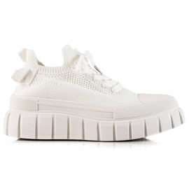 TRENDI Divatos cipők a platformon fehér