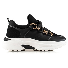 TRENDI Divatos cipők fekete TRENDI Divatos cipők fekete