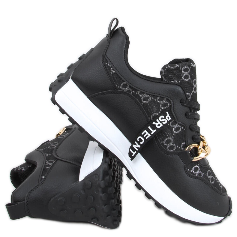 Elena Black láncos tornacipő fekete