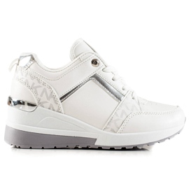 TRENDI Stílusos ék cipők fehér TRENDI Stílusos ék cipők fehér