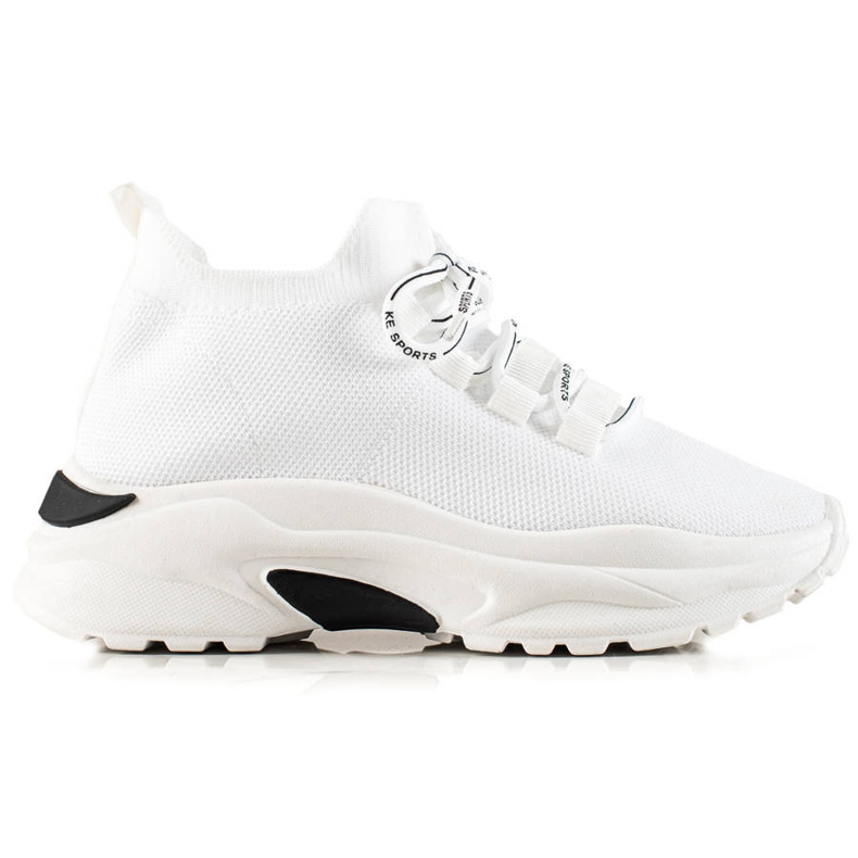 Camo Kényelmes sportcipők a platformon fehér