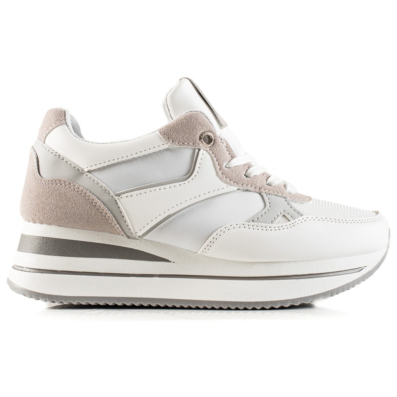 TRENDI Szürke Sneaks A Platformon fehér