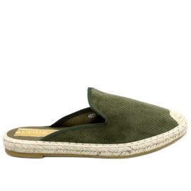 Carmen Green espadrilles női papucs zöld