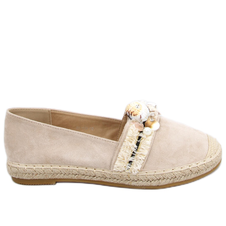 Lola Beige espadrillák kagylóval bézs