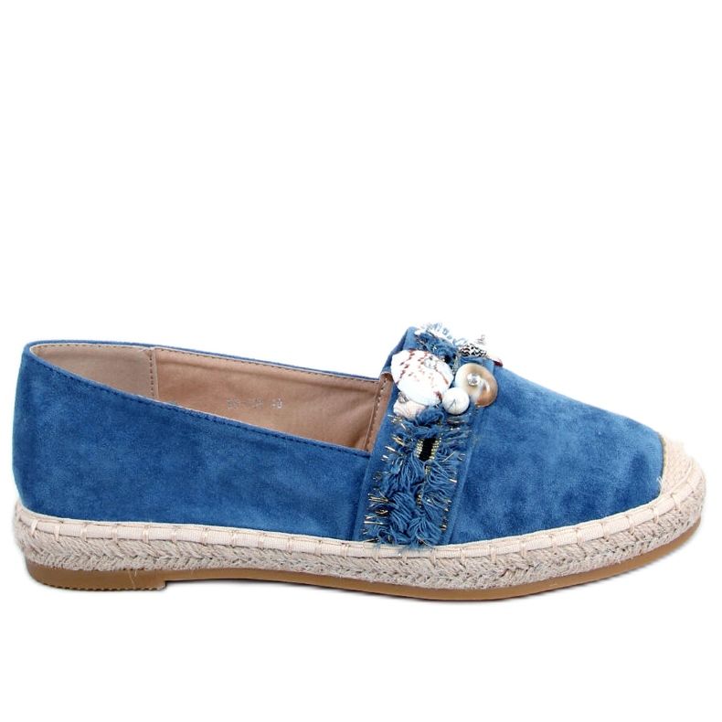 Lola Blue espadrillák kagylóval kék