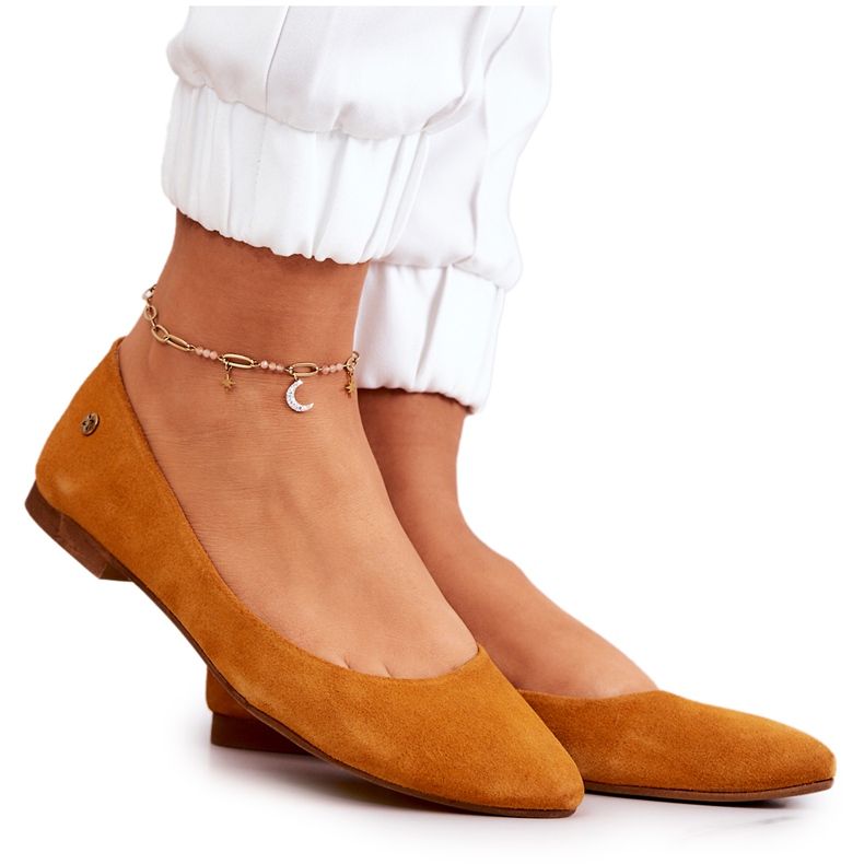 Női velúr balerina Maciejka 04100-44 Sötétsárga sokszínű