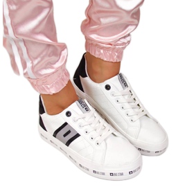 Alacsony szárú tornacipő a Big Star W II274071 platformon fehér fekete szürke