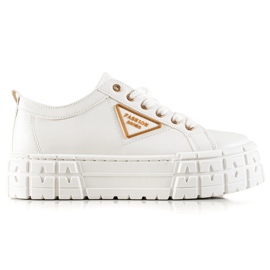 Goodin Cipők Eco bőrrel a platformon fehér