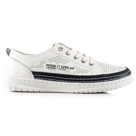 Goodin Alkalmi bőr tornacipők fehér