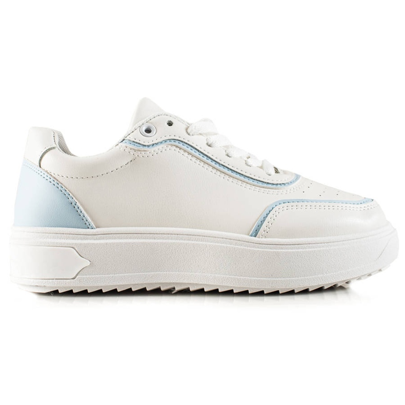 TRENDI Cipők kék betéttel fehér