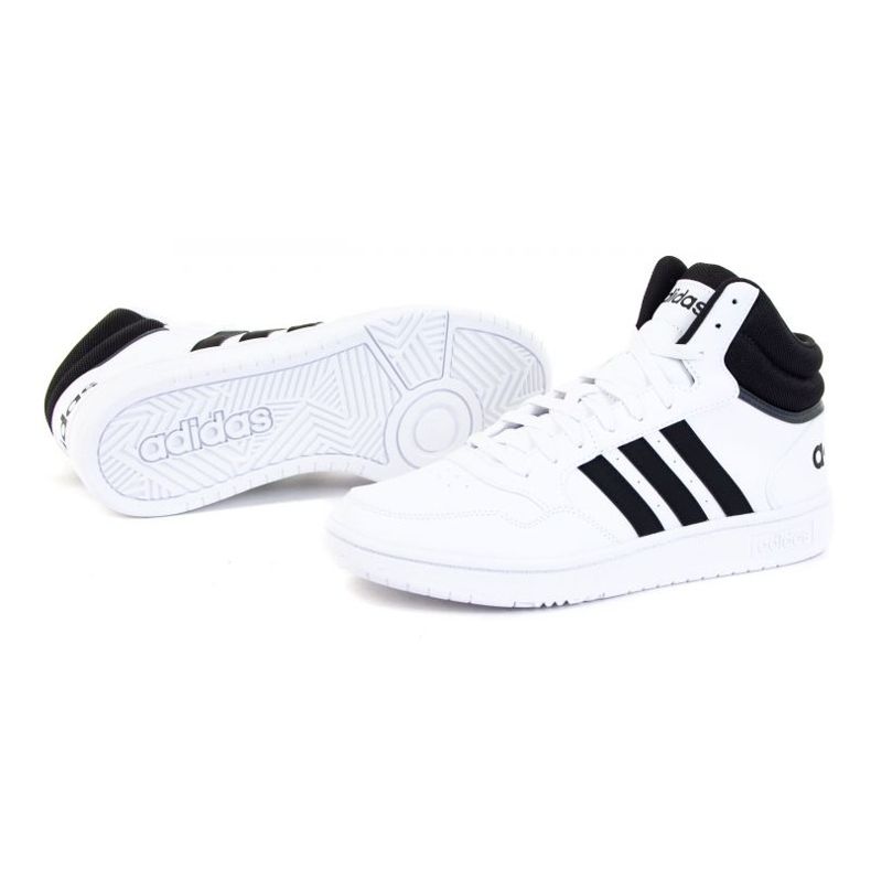 Adidas Hoops 3.0 Mid M GW3019 cipő fehér