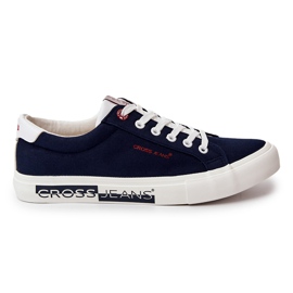 Divatos klasszikus tornacipő Cross Jeans JJ1R4028C sötétkék