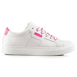 TRENDI Fehér sportcipő Eco bőrrel TRENDI Fehér sportcipő Eco bőrrel