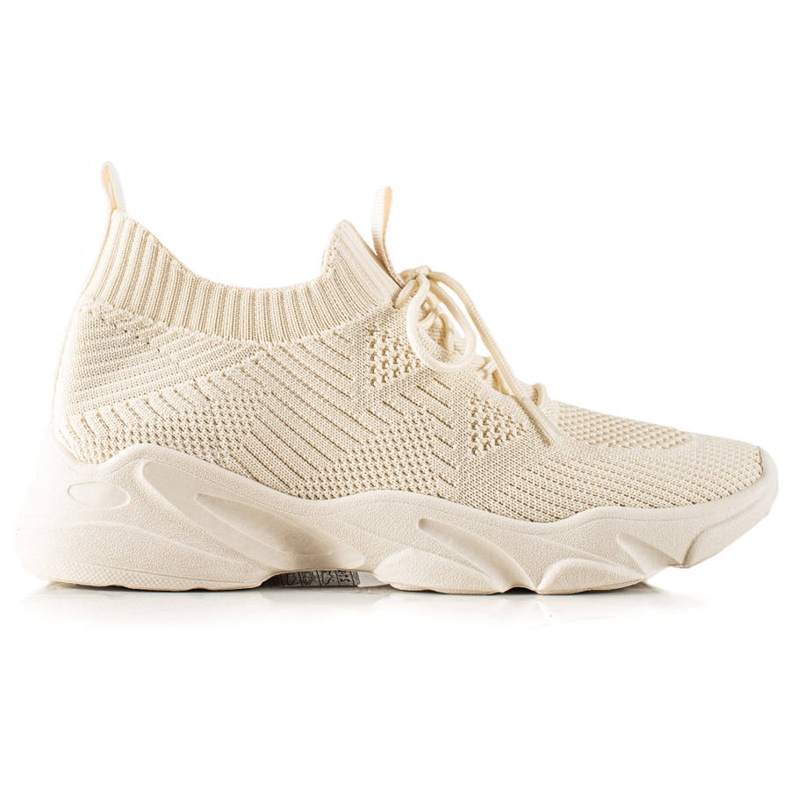 TRENDI Textil sportcipő bézs