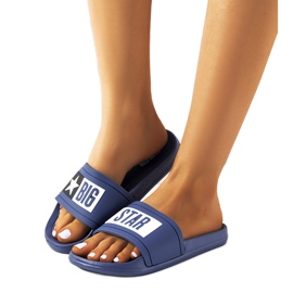 Női sötétkék Big Star DD274A265 papucs