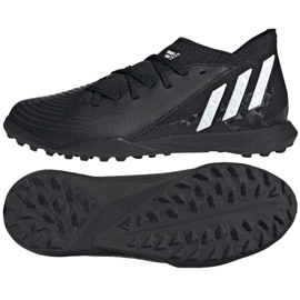 Adidas Predator Edge.3 Tf Jr GZ2895 futballcipő fekete fekete Adidas Predator Edge.3 Tf Jr GZ2895 futballcipő fekete fekete