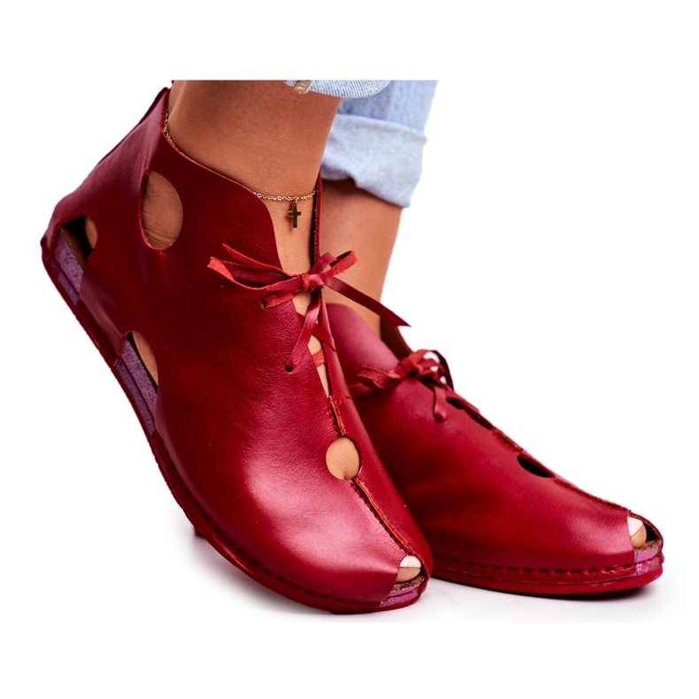 Női Brogues Maciejka Red 03426-08 piros