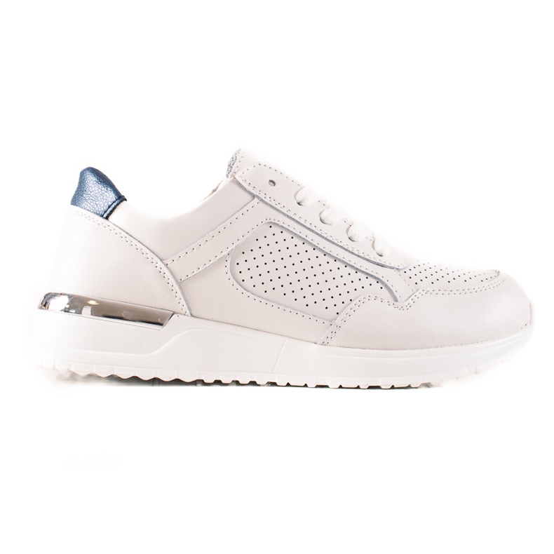 VINCEZA bőr cipők fehér