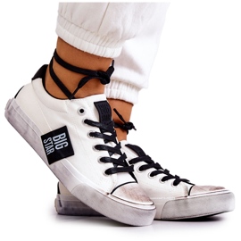 Női tornacipő Big Star JJ274350 fehér és fekete tornacipő