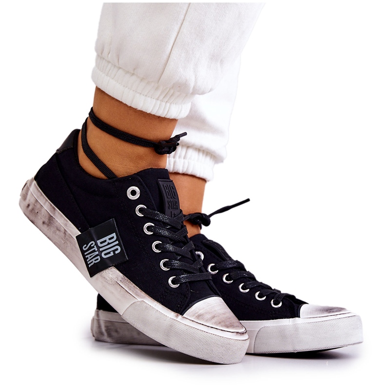 Női tornacipő Sneakers Big Star JJ274354 Fekete-fehér