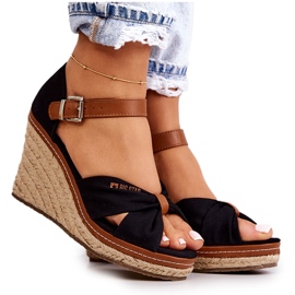Női szandál Wedge Big Star JJ274937 fekete